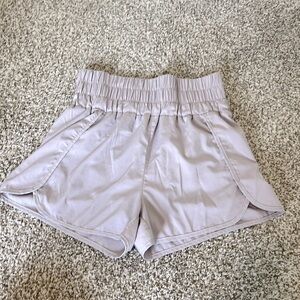 Large stretch waistband athletic shorts